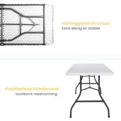 Goliving Inklapbare Tafel – Klaptafel – Campingtafel – Vouwtafel Buiten
