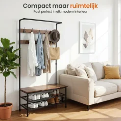Goliving Kapstok - Garderoberek - Schoenenrek - Staand - Industrieel - XL