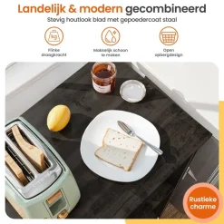 Goliving Keukentrolley - Keukenkast - Keukenrek - Keuken Organizer - Zwart
