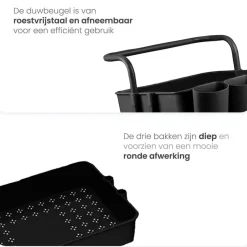 Goliving Keukentrolley op wieltjes - Serveerwagen - Keuken Trolley - Met Bakjes