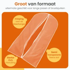 Goliving Kledinghoezen - 10 stuks - Kledinghoes - Kledingzak met Rits