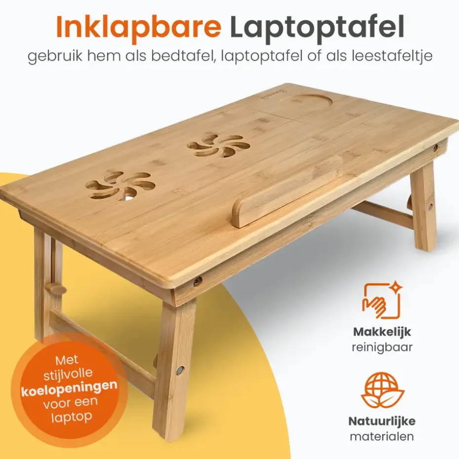 Goliving Laptoptafel - Uitklapbaar 39 cm - Ergonomisch - Laptopstandaard