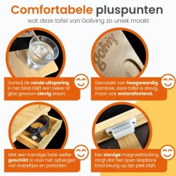 Goliving Laptoptafel - Uitklapbaar 39 cm - Ergonomisch - Laptopstandaard