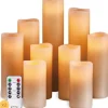 Goliving Led Kaarsen - Bewegende Vlam - Afstandsbediening - Set van 9