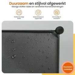 Goliving Opvouwbare Opbergkast - 24 Paar - 92 x 82 cm - Schoenenkast - Zwart