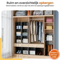 Goliving Opvouwbare Opbergkast - 24 Paar - 92 x 82 cm - Schoenenkast - Zwart