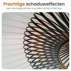 Goliving Plafondlamp - Plafonnière - E27 - Metaal - Ø 40 cm - Zwart