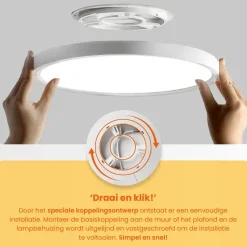 Goliving Plafondlamp - Plafonnière - LED - Ø30cm - Wit
