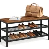 Goliving Schoenenrek - Schoenenbank - Halbank - Industrieel - Bruin