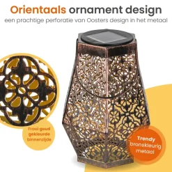 Goliving Solar Tafellamp Glow – 2 Stuks – LED Buitenverlichting - Zonne-energie