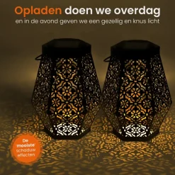 Goliving Solar Tafellamp Glow – 2 Stuks – LED Buitenverlichting - Zonne-energie