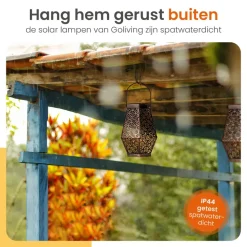 Goliving Solar Tafellamp Glow – 2 Stuks – LED Buitenverlichting - Zonne-energie