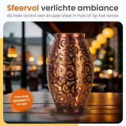 Goliving Solar Tafellamp Zen – 2 Stuks – LED Buitenverlichting - Zonne-energie