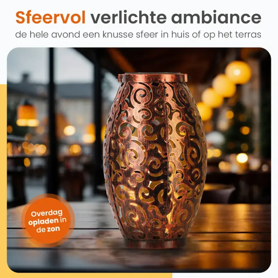 Goliving Solar Tafellamp Zen – 2 Stuks – LED Buitenverlichting - Zonne-energie