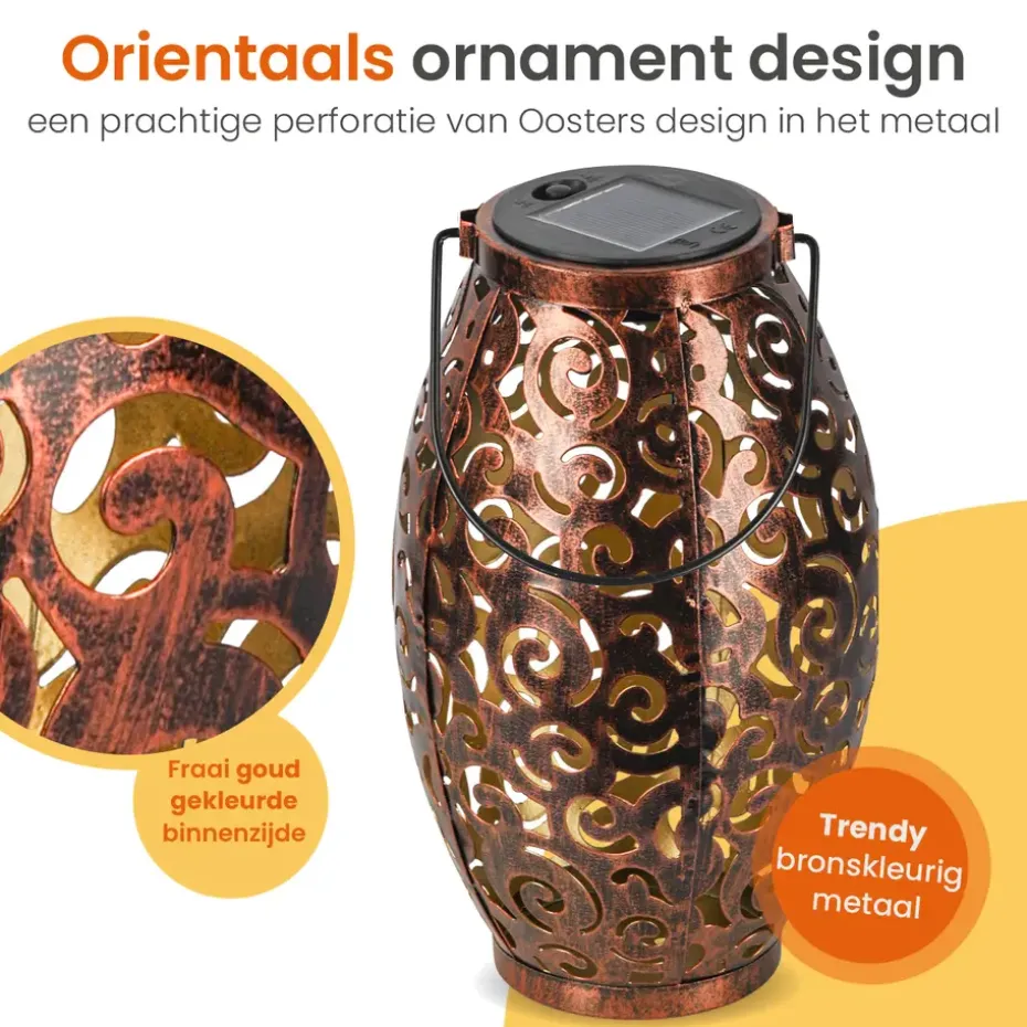 Goliving Solar Tafellamp Zen – 2 Stuks – LED Buitenverlichting - Zonne-energie