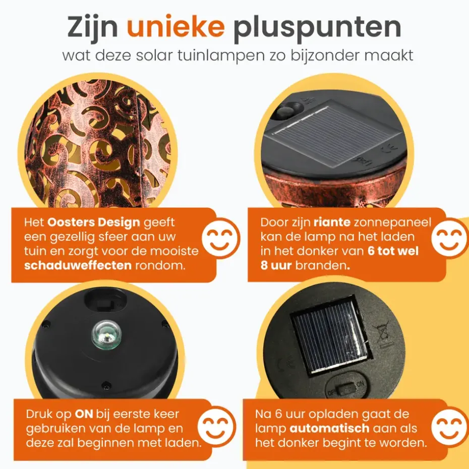 Goliving Solar Tafellamp Zen – 2 Stuks – LED Buitenverlichting - Zonne-energie