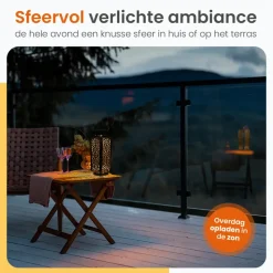 Goliving Solar Tafellamp Spark – 2 Stuks – LED Buitenverlichting Zonne-energie