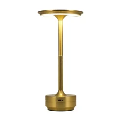 Goliving Tafellamp Op Accu - Oplaadbaar en Dimbaar - Hoogte 27 cm - Goud