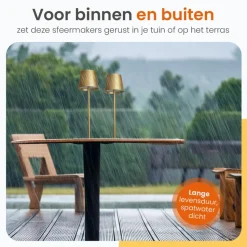 Goliving Tafellamp Oplaadbaar – Draadloos en dimbaar – Moderne touch lamp