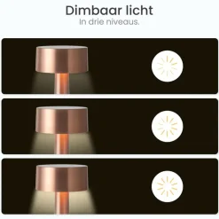 Goliving Tafellamp Oplaadbaar – Draadloos en dimbaar – Moderne touch lamp