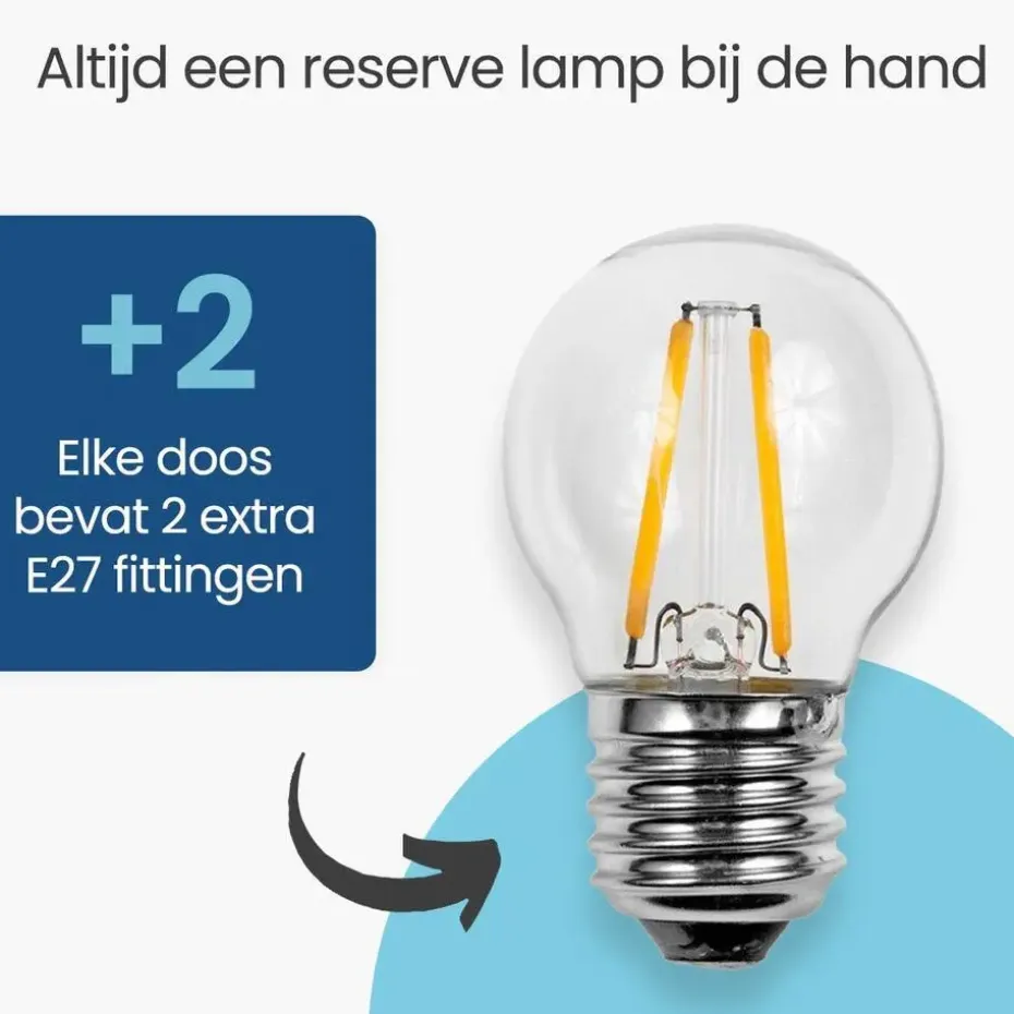 Gologi lichtsnoer buiten en binnen - Lichtslinger 10M - Tuinverlichting LED