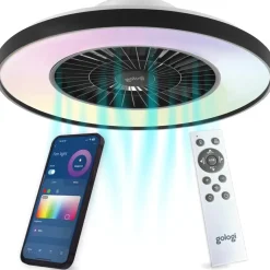 Gologi Plafondventilator met Verlichting - Ø60 cm - LED RGBW - 6 Standen