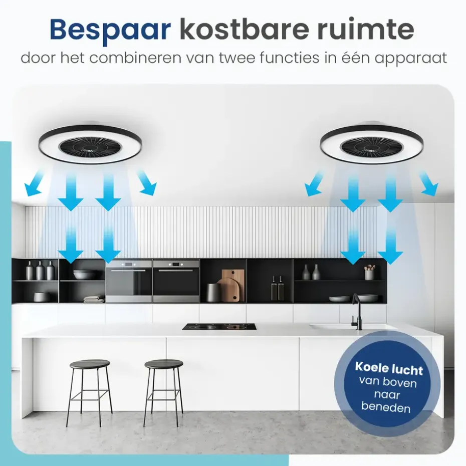 Gologi Plafondventilator met Verlichting - Ø60 cm - LED RGBW - 6 Standen