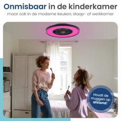 Gologi Plafondventilator met Verlichting - Ø60 cm - LED RGBW - 6 Standen