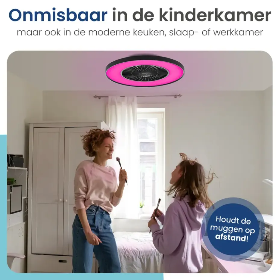 Gologi Plafondventilator met Verlichting - Ø60 cm - LED RGBW - 6 Standen