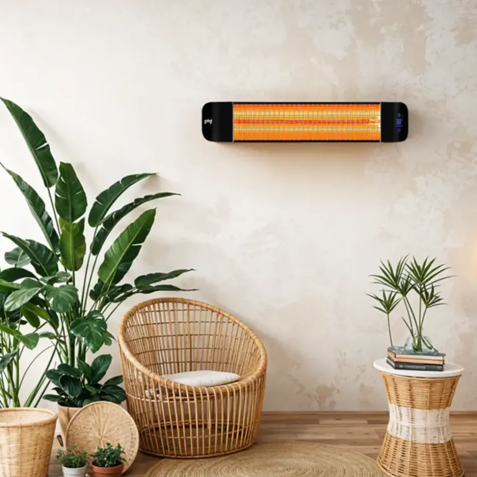 Gologi Slimme Terrasverwarmer - Heater Elektrisch - 2000W - Zwart