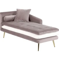 GONESSE - Chaise longue - Bruin - Linkerzijde - Polyester