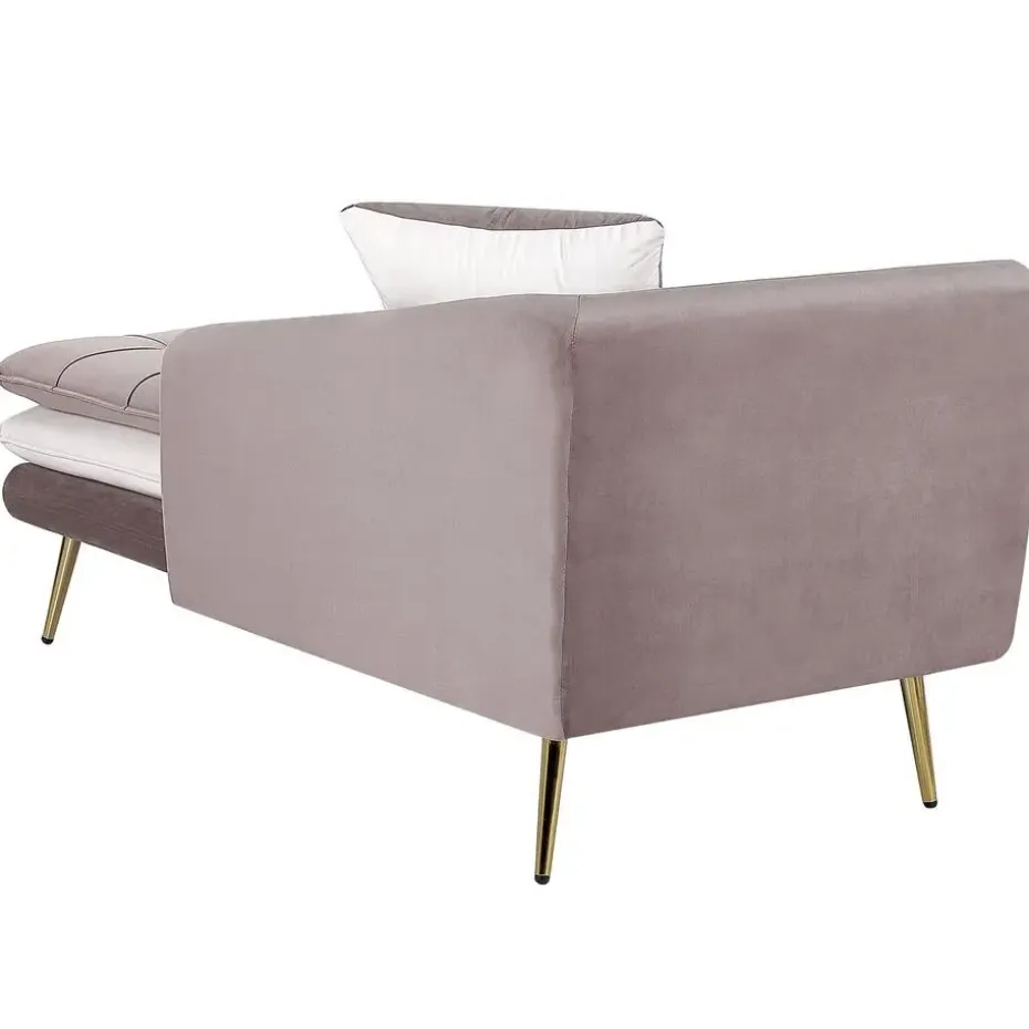 GONESSE - Chaise longue - Bruin - Linkerzijde - Polyester