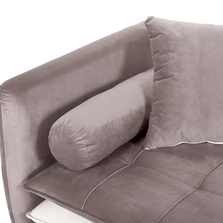 GONESSE - Chaise longue - Bruin - Linkerzijde - Polyester