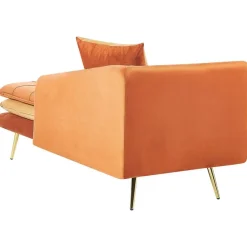 GONESSE - Chaise longue - Oranje - Fluweel