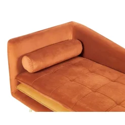GONESSE - Chaise longue - Oranje - Fluweel