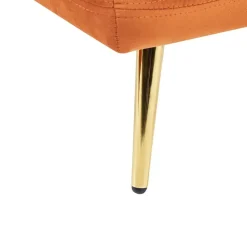 GONESSE - Chaise longue - Oranje - Fluweel