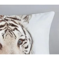 Good Morning Witte Tijger Flanel Debedovertrek Off-white-2-persoons (200 x 20...