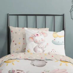 Goodmorning Peuter Koala’s en Uiltjes Dekbedovertrek Zand-Junior (120 x 150 cm)