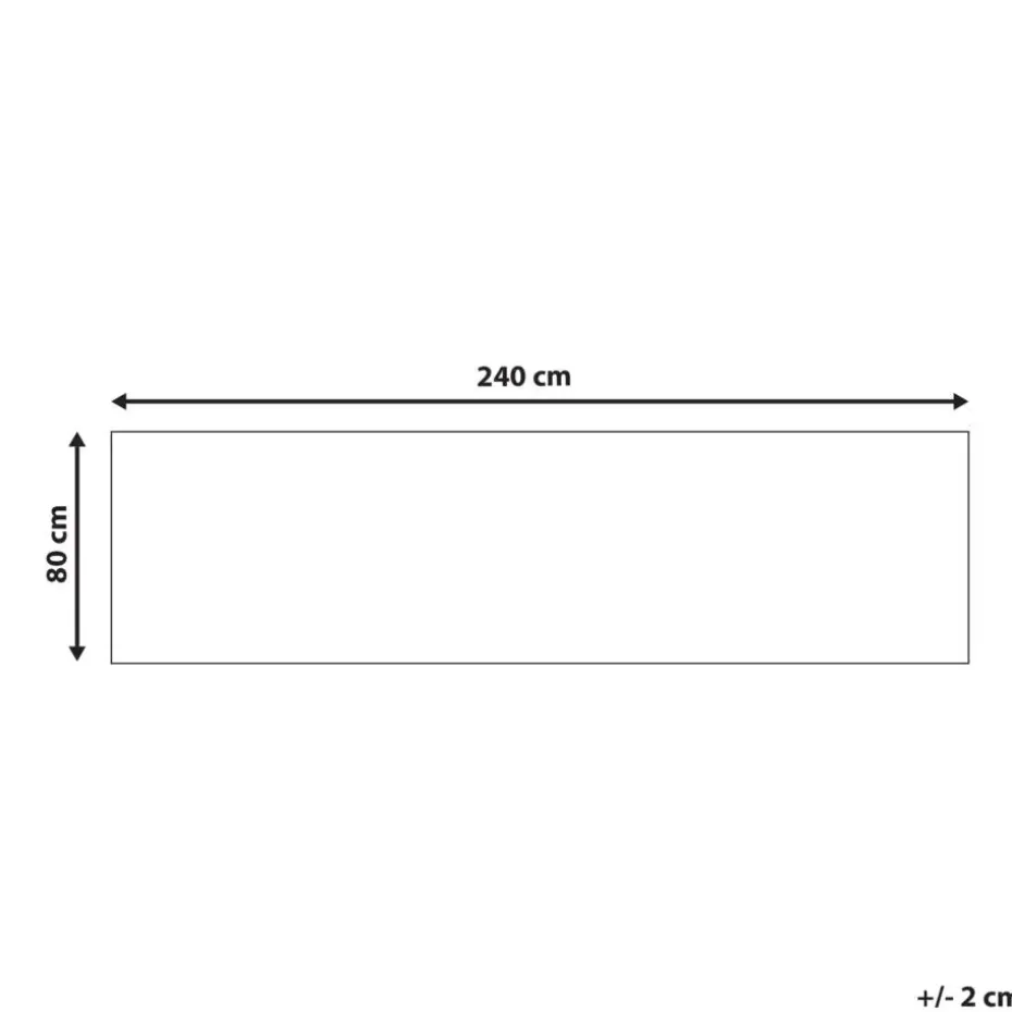 GORDES - Loper tapijt - Beige/Blauw - 80 x 240 cm - Polyester