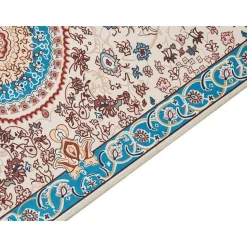 GORDES - Loper tapijt - Beige/Blauw - 80 x 240 cm - Polyester