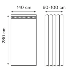 Gordijn Dante - groen - 140x280 cm (1 stuk)