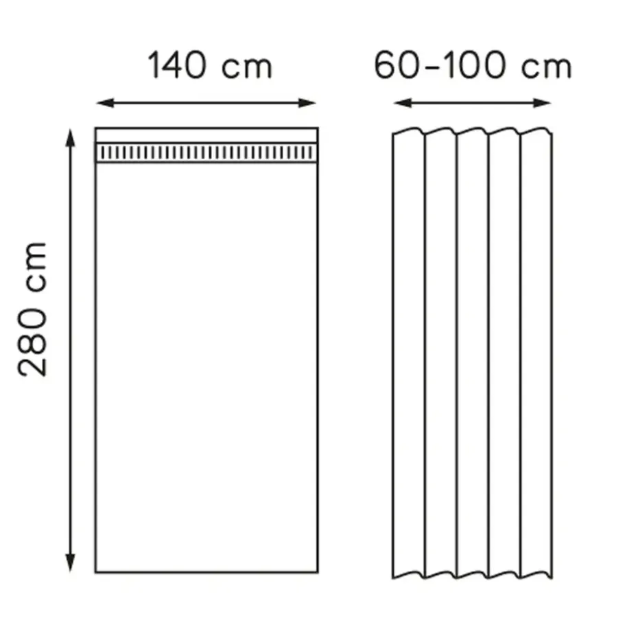 Gordijn Emma - off white - 140x280 cm (1 stuk)