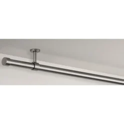 Gordijnroede 120cm - zwart metaal - Ø28mm (2016377)