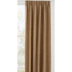 Gordijnstof Boaz - zwart/camel