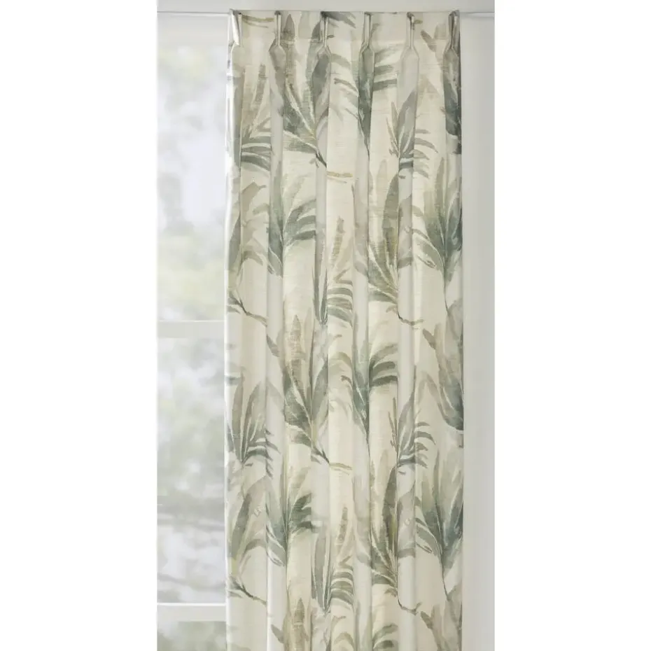 Gordijnstof Nakuru - groen/beige