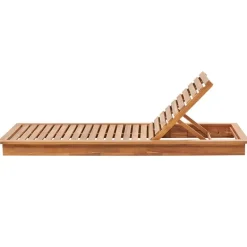 GRANARI - Ligstoel - Lichthout/Off-white - Acaciahout