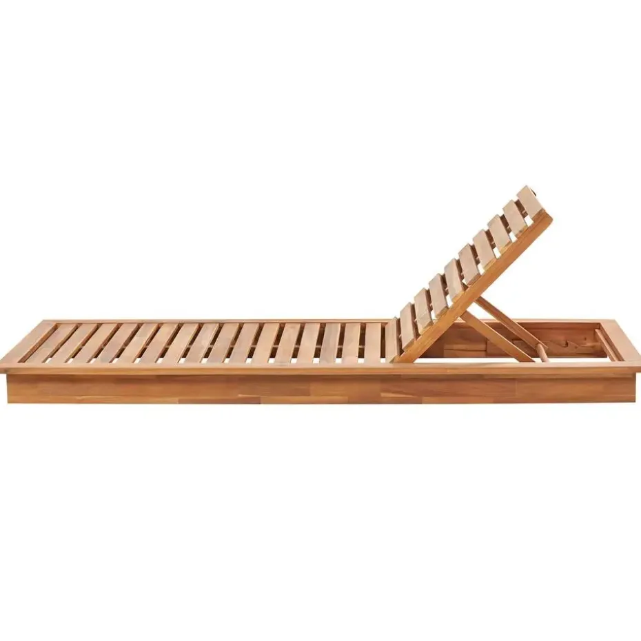 GRANARI - Ligstoel - Lichthout/Off-white - Acaciahout