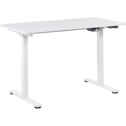 GRIFTON - Verstelbaar bureau - Wit - 120 cm - Staal