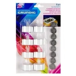 Grundig LED theelichtjes - 8x - kunststof waxinelichtjes