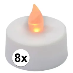 Grundig LED theelichtjes - 8x - kunststof waxinelichtjes